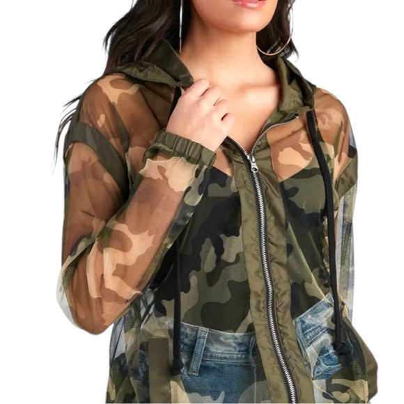 Shinestar Green Utility Jacket Plush Texture Cropped - Picture 3 of 5